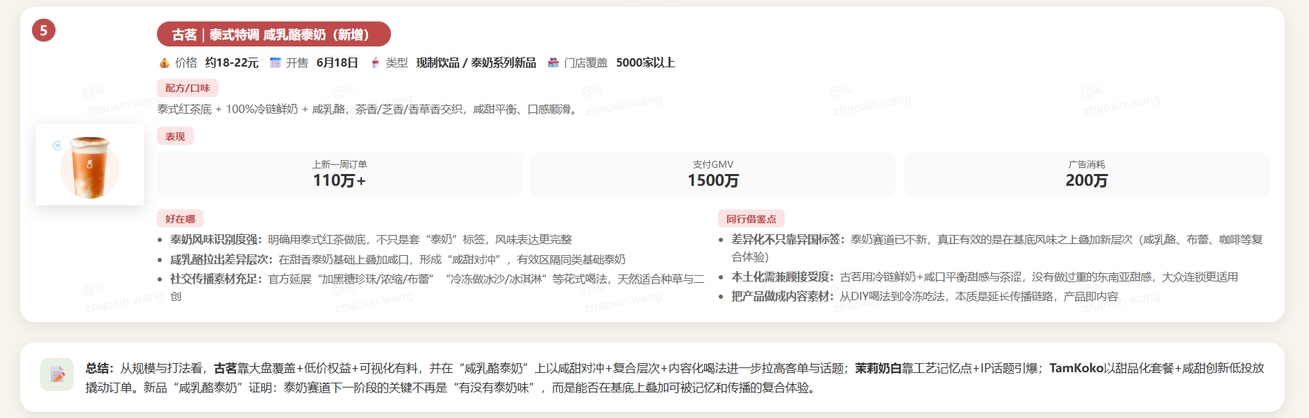 古茗 咸乳酪泰奶 详情